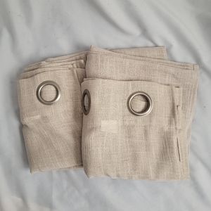 Semi-sheer beige curtains